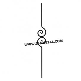 Matt Black Powder Coated Square Steel Tube Picket for Interior Iron Staircase