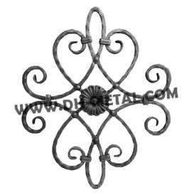 Hammered Bar Metal Gate Fittings and Decorative Iron Panel