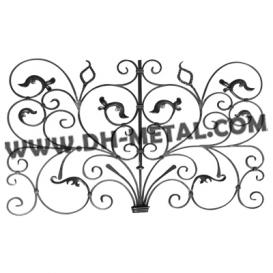 Metal Gate Part and Decorative Iron Panels with Leaves for Construction Hardware