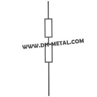 Tubular Two Rectangle Wrought Iron Picket  for Stair Accessories