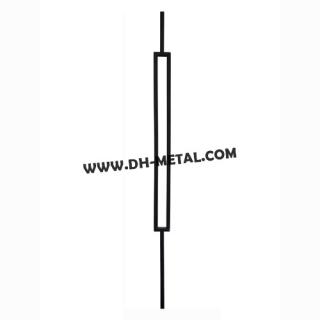 Contemporary Square Bar Metal Stair Picket for Wood Staircase