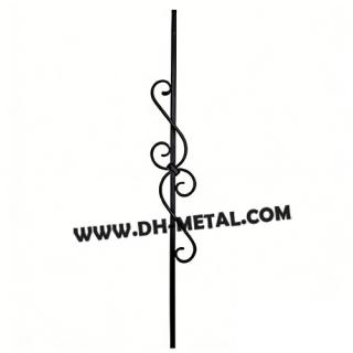 Iron Ribbon Series Matt Black Steel Handrail Elements for Timber Banister