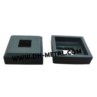 Black Powder Coating Aluminum Square Base Shoe for Iron Stair Newel Post