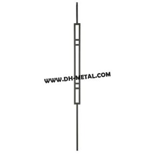 Powder Coating Rectangle Stair Rail Smooth Hot Forged Metal Staircase Parts Exporter 